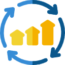 Pictogramme cycle d'amélioration continue de l'efficacité énergétique des usines