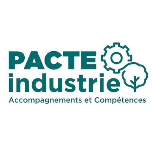 Logo du PACTE Industrie, accompagnement et compétences en efficacité énergétique industrielle