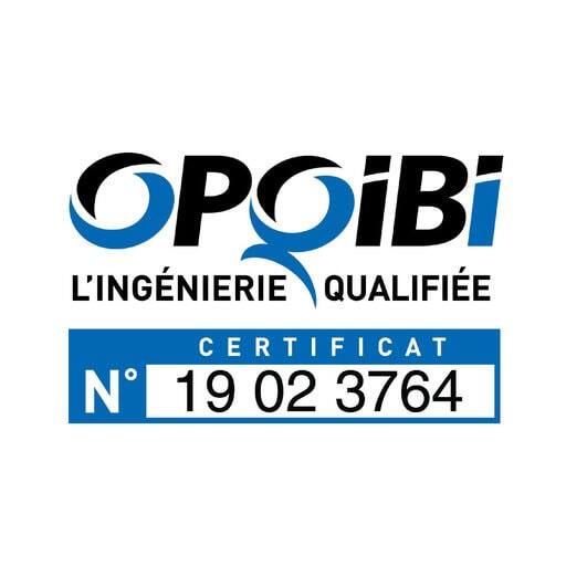 Certificat OPQIBI n°19023764 pour les audits et études d'efficacité énergétique dans le secteur industriel